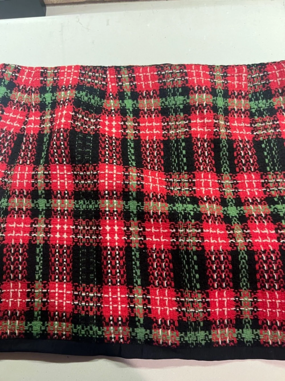 Vineyard Vines Red and Green Plaid Mini Skirt with Black Trim - Picture 5 of 5